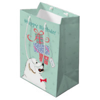 Birthday Presents Great Pyrenees Medium Gift Bag
