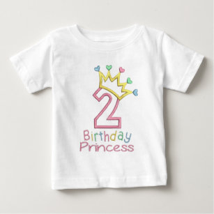 birthday princess, 2 years old, 2 years, baby T-Shirt