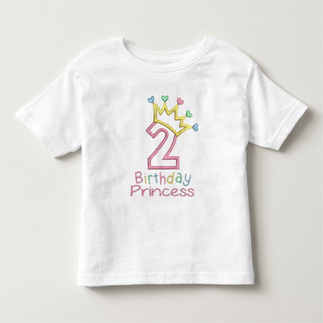 birthday princess, 2 years old, 2 years, toddler T-Shirt (Front)