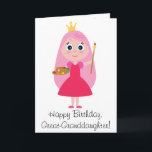 Birthday Princess Artist Great-Granddaughter Card<br><div class="desc">This card is for a princess/artist great-granddaughter on her birthday. Matching items,  such as child's apron and sticker,  are available at penguincornerstore under the appropriate categories.</div>
