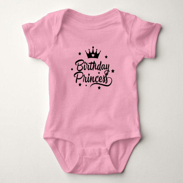 Birthday Princess Baby Bodysuit (Front)