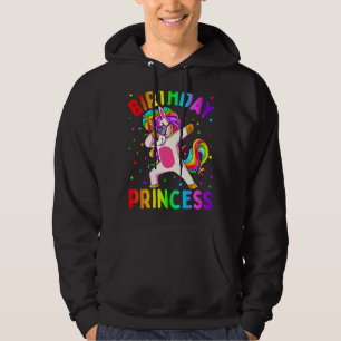 Birthday Princess Girl Dabbing Unicorn Girls Hoodie