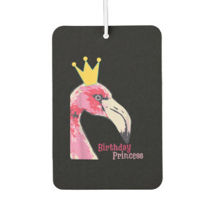Birthday Princess Girl Flamingo Cute Flamingo Car Air Freshener