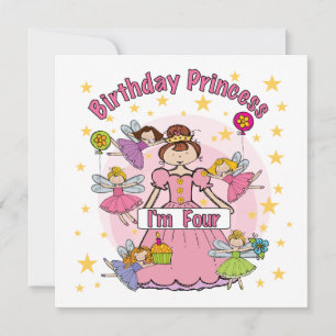 Birthday Princess I'm Four T-shirts and Gifts Card