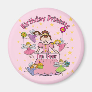 Birthday Princess I'm Four T-shirts and Gifts Magnet