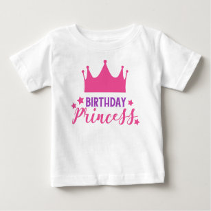 Birthday Princess, Little Princess, Crown, Stars Baby T-Shirt