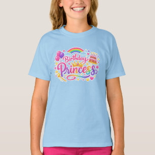 Birthday Princess Rainbow Party Girls T-Shirt