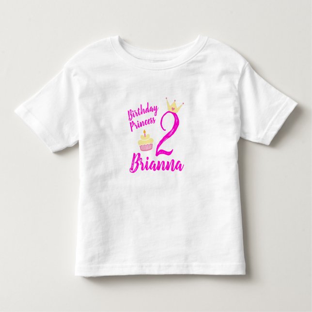 Birthday Princess Second Birthday Girl Shirt (Front)