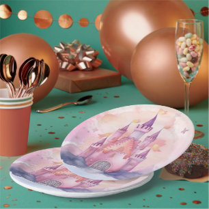 birthday princess theme paper plate