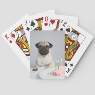 Birthday Pug Playing Cards