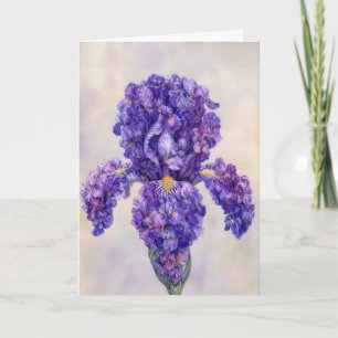 Birthday Purple Iris  Card