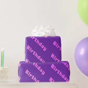 Birthday (purple) wrapping paper