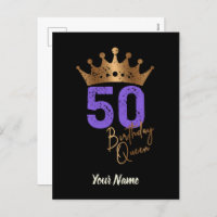 Birthday Queen 50 for 50th birthday vintage crown