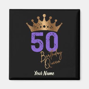 Birthday Queen 50 for 50th birthday vintage crown Magnet