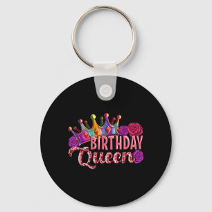 Birthday Queen Birthday Women Birthday Girl Key Ring