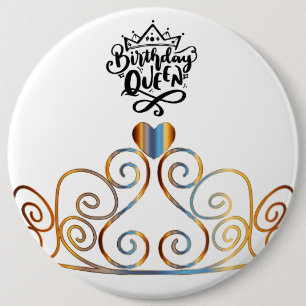 Birthday Queen Button