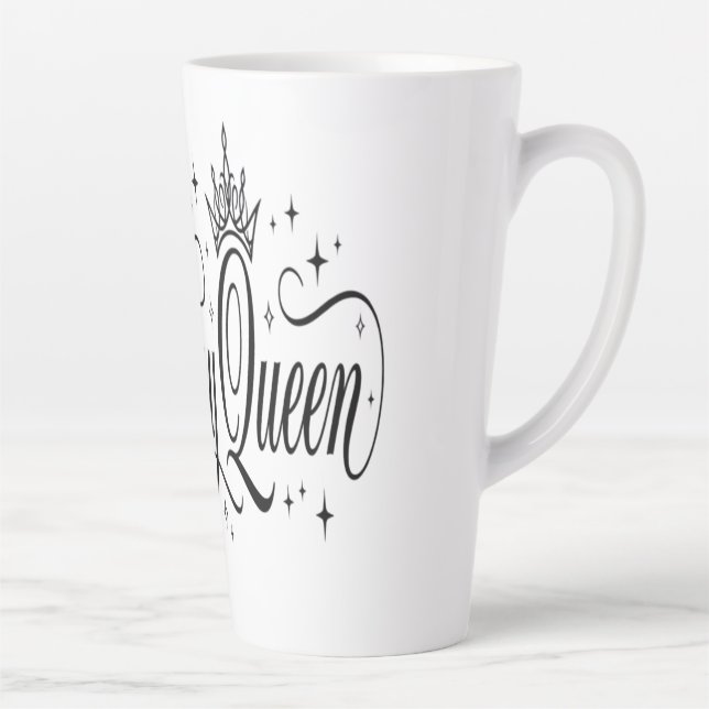 Birthday Queen Custom Matching Group Celebration G Latte Mug (Right)