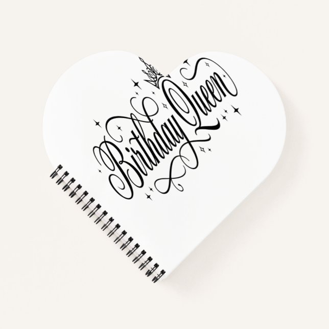 Birthday Queen Custom Matching Group Celebration Notebook (Front)