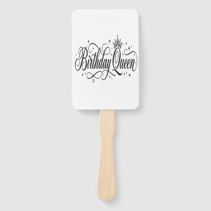 Birthday Queen Custom Matching Group Hand Fan