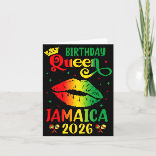 Birthday Queen Jamaica 2026 Girls Trip Party Card