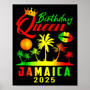 Birthday Queen Jamaica Girls Trip 2025 Party Women Poster