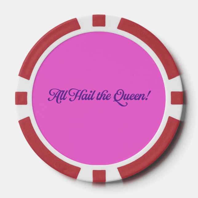 Birthday Queen Playing Cards Poker Chips (Front)