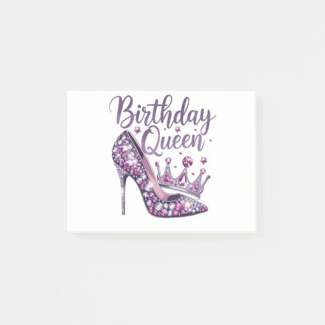 Birthday Queen Post-it Notes (Front)