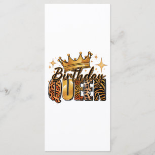 Birthday Queen with Golden Crown Leopard Menu