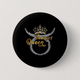 Birthday Queen Zodiac Astrology Black Melanin Hist 6 Cm Round Badge