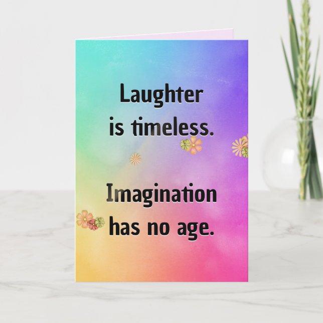 Birthday Quote On Rainbow Card (Front)