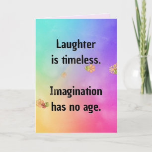 Birthday Quote On Rainbow Card