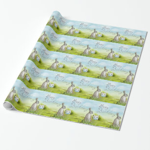 Birthday Rabbit Wrapping Paper
