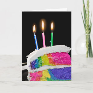 Birthday Rainbow Cake Card