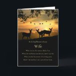 Birthday Remembrance for Late Wife Spiritual Card<br><div class="desc">Remembering someone's wife on their birthday.  A beautiful spiritual card of deer in nature and a poem of remembrance.  A touching birthday card for a grieving spouse.</div>