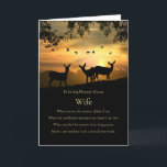Birthday Remembrance for Late Wife Spiritual Card<br><div class="desc">Remembering someone's wife on their birthday.  A beautiful spiritual card of deer in nature and a poem of remembrance.  A touching birthday card for a grieving spouse.</div>