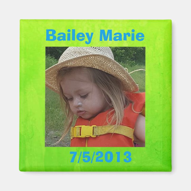 Birthday Reminder Refrigerator Photo Magnets (Front)