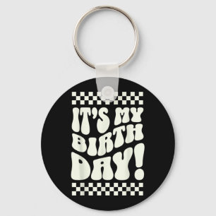 Birthday Retro 70s Quote Race Car Party Vintage Key Ring