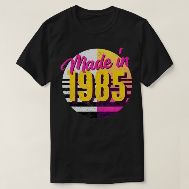 Birthday Retro 80s Style 1985  T-Shirt (Design Front)