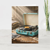 Birthday Retro Portable Record Player