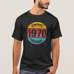 Birthday Retro Vintage Sunset Born In 1970 T-Shirt