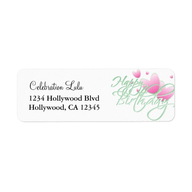 Birthday Return Address Label (Front)