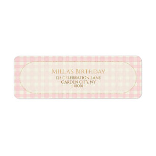 Birthday Return Address Labels Garden Bunny