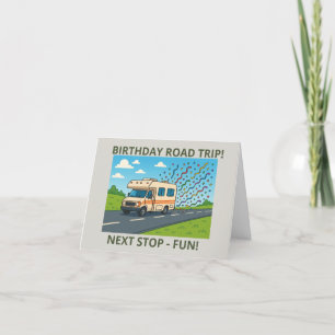BIRTHDAY ROAD TRIP THANK YOU CARD