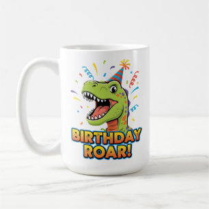 Birthday Roar Cute Dinosaur Birthday Party Design Coffee Mug