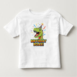 Birthday Roar Cute Dinosaur Birthday Party Design Toddler T-Shirt