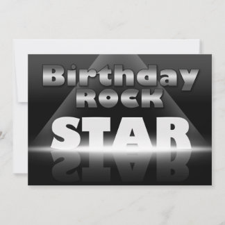 Birthday Rock Star Party Invitations