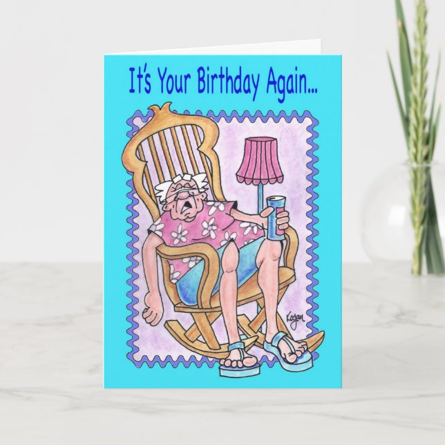 BIRTHDAY ROCKER Birthday Card (Front)