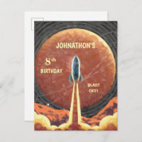 Birthday Rocket Ship Universe Planet Space Fun