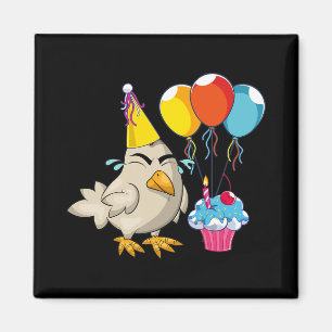 Birthday Rooster , Chicken Birthday Hat Rooster Ki Magnet