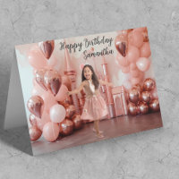 Birthday Rose Gold Backdrop background Photo